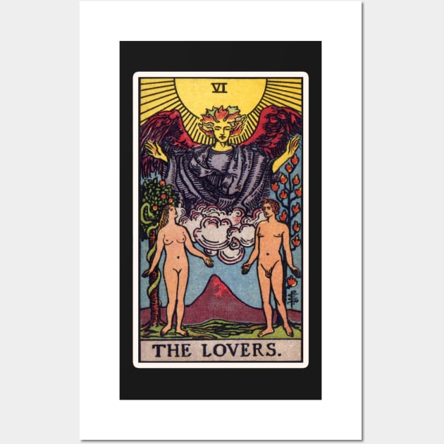 VI. The Lovers Tarot Card Wall Art by wildtribe